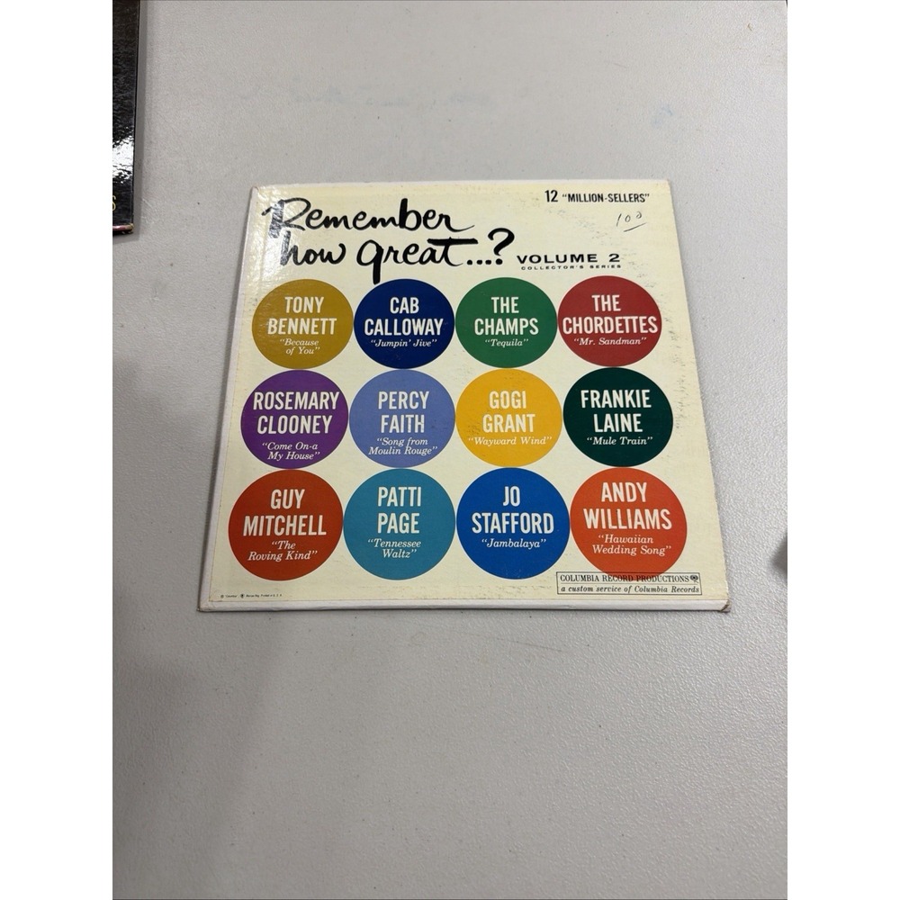 Remember How Great Volume 2 Collectors Series Album LP Vinyl Columbia Records